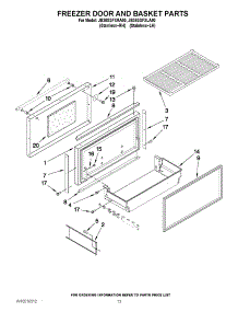 08 - Freezer Door And Basket Parts parts for Jenn-Air Refrigerator JB36SSFXLA00 / from AppliancePartsPros.com