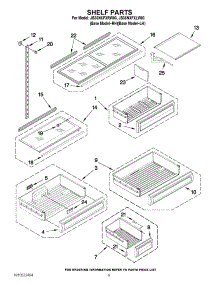 06 - Shelf Parts parts for Jenn-Air Refrigerator JB36NXFXLW03 / from AppliancePartsPros.com
