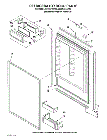 07 - Refrigerator Door Parts parts for Jenn-Air Refrigerator JB36NXFXLW03 / from AppliancePartsPros.com