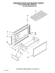 08 - Freezer Door And Basket Parts parts for Jenn-Air Refrigerator JB36NXFXLW03 / from AppliancePartsPros.com