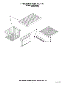 03 - Freezer Shelf Parts parts for Jenn-Air Refrigerator JS48SEDUEA02 / from AppliancePartsPros.com