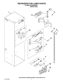04 - Refrigerator Liner Parts parts for Jenn-Air Refrigerator JS48SEDUEA02 / from AppliancePartsPros.com