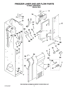 08 - Freezer Liner And Air Flow Parts parts for Jenn-Air Refrigerator JS48SEDUEA02 / from AppliancePartsPros.com