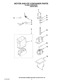 09 - Motor And Ice Container Parts parts for Jenn-Air Refrigerator JS48SEDUEA02 / from AppliancePartsPros.com