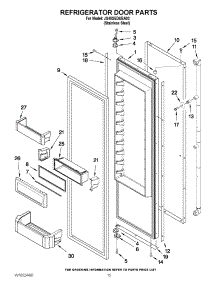 10 - Refrigerator Door Parts parts for Jenn-Air Refrigerator JS48SEDUEA02 / from AppliancePartsPros.com
