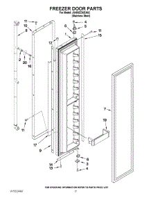 11 - Freezer Door Parts parts for Jenn-Air Refrigerator JS48SEDUEA02 / from AppliancePartsPros.com