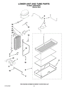 14 - Lower Unit And Tube Parts parts for Jenn-Air Refrigerator JS48SEDUEA02 / from AppliancePartsPros.com