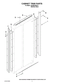 02 - Cabinet Trim Parts parts for Jenn-Air Refrigerator JS42SEDUDW13 / from AppliancePartsPros.com