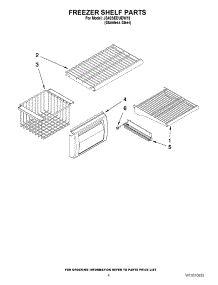 03 - Freezer Shelf Parts parts for Jenn-Air Refrigerator JS42SEDUDW13 / from AppliancePartsPros.com