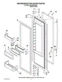 08 - Refrigerator Door Parts parts for Jenn-Air Refrigerator JS42SEDUDW13 / from AppliancePartsPros.com