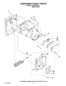 10 - Dispenser Front Parts parts for Jenn-Air Refrigerator JS42SEDUDW13 / from AppliancePartsPros.com