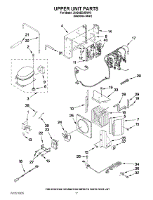 11 - Upper Unit Parts parts for Jenn-Air Refrigerator JS42SEDUDW13 / from AppliancePartsPros.com