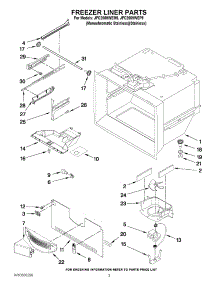 02 - Freezer Liner Parts parts for Jenn-Air Refrigerator JFC2089WEM9 / from AppliancePartsPros.com