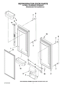 04 - Refrigerator Door Parts parts for Jenn-Air Refrigerator JFC2089WEM9 / from AppliancePartsPros.com