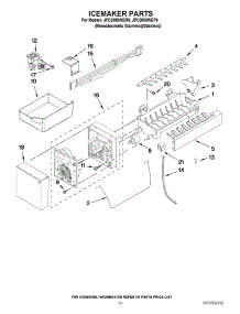 08 - Icemaker Parts parts for Jenn-Air Refrigerator JFC2089WEM9 / from AppliancePartsPros.com