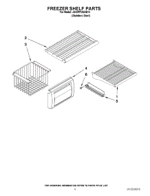 03 - Freezer Shelf Parts parts for Jenn-Air Refrigerator JS42PPDUDB14 / from AppliancePartsPros.com