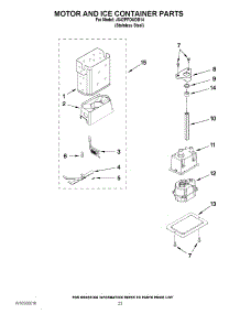 14 - Motor And Ice Container Parts parts for Jenn-Air Refrigerator JS42PPDUDB14 / from AppliancePartsPros.com