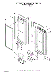 04 - Refrigerator Door Parts parts for Jenn-Air Refrigerator JFC2290VTB3 / from AppliancePartsPros.com