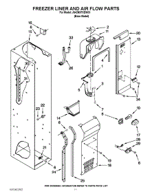 08 - Freezer Liner And Air Flow Parts parts for Jenn-Air Refrigerator JS42NXFXDW03 / from AppliancePartsPros.com