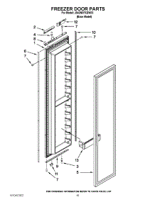 10 - Freezer Door Parts parts for Jenn-Air Refrigerator JS42NXFXDW03 / from AppliancePartsPros.com
