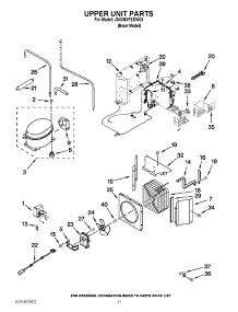 11 - Upper Unit Parts parts for Jenn-Air Refrigerator JS42NXFXDW03 / from AppliancePartsPros.com