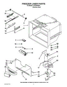02 - Freezer Liner Parts parts for Jenn-Air Refrigerator JFC2290VEP6 / from AppliancePartsPros.com