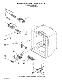 03 - Refrigerator Liner Parts parts for Jenn-Air Refrigerator JFC2290VEP6 / from AppliancePartsPros.com