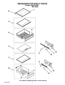 07 - Refrigerator Shelf Parts parts for Jenn-Air Refrigerator JS48NXFXDW03 / from AppliancePartsPros.com