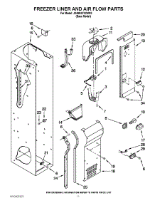 08 - Freezer Liner And Air Flow Parts parts for Jenn-Air Refrigerator JS48NXFXDW03 / from AppliancePartsPros.com