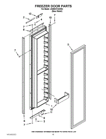 10 - Freezer Door Parts parts for Jenn-Air Refrigerator JS48NXFXDW03 / from AppliancePartsPros.com