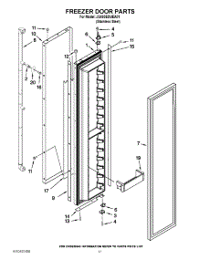11 - Freezer Door Parts parts for Jenn-Air Refrigerator JS48SEDUEA01 / from AppliancePartsPros.com