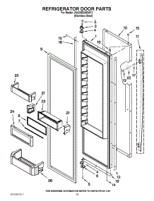 10 - Refrigerator Door Parts parts for Jenn-Air Refrigerator JS42SEDUDW12 / from AppliancePartsPros.com