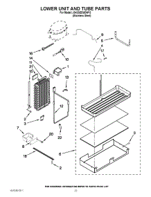 14 - Lower Unit And Tube Parts parts for Jenn-Air Refrigerator JS42SEDUDW12 / from AppliancePartsPros.com