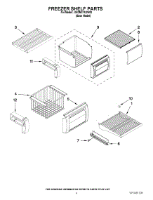 03 - Freezer Shelf Parts parts for Jenn-Air Refrigerator JS42NXFXDW02 / from AppliancePartsPros.com
