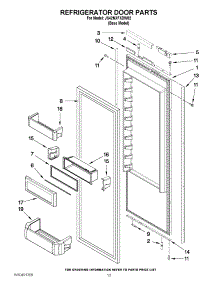 09 - Refrigerator Door Parts parts for Jenn-Air Refrigerator JS42NXFXDW02 / from AppliancePartsPros.com