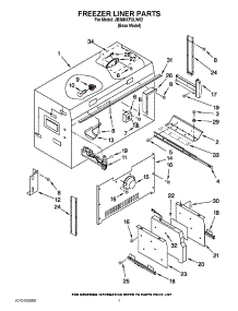 05 - Freezer Liner Parts parts for Jenn-Air Refrigerator JB36NXFXLW02 / from AppliancePartsPros.com