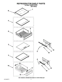 07 - Refrigerator Shelf Parts parts for Jenn-Air Refrigerator JS48NXFXDW02 / from AppliancePartsPros.com