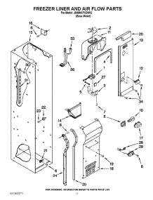 08 - Freezer Liner And Air Flow Parts parts for Jenn-Air Refrigerator JS48NXFXDW02 / from AppliancePartsPros.com