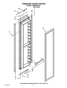 10 - Freezer Door Parts parts for Jenn-Air Refrigerator JS48NXFXDW02 / from AppliancePartsPros.com