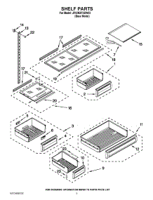06 - Shelf Parts parts for Jenn-Air Refrigerator JF42NXFXDW02 / from AppliancePartsPros.com
