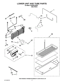 10 - Lower Unit And Tube Parts parts for Jenn-Air Refrigerator JF42NXFXDW02 / from AppliancePartsPros.com