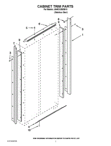 02 - Cabinet Trim Parts parts for Jenn-Air Refrigerator JS48CXDBDB13 / from AppliancePartsPros.com