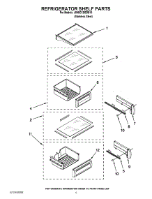 07 - Refrigerator Shelf Parts parts for Jenn-Air Refrigerator JS48CXDBDB13 / from AppliancePartsPros.com