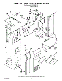 08 - Freezer Liner And Air Flow Parts parts for Jenn-Air Refrigerator JS48CXDBDB13 / from AppliancePartsPros.com