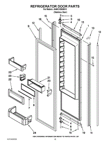 10 - Refrigerator Door Parts parts for Jenn-Air Refrigerator JS48CXDBDB13 / from AppliancePartsPros.com
