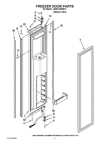11 - Freezer Door Parts parts for Jenn-Air Refrigerator JS48CXDBDB13 / from AppliancePartsPros.com