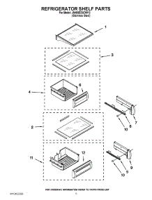 07 - Refrigerator Shelf Parts parts for Jenn-Air Refrigerator JS48SEDUDW12 / from AppliancePartsPros.com