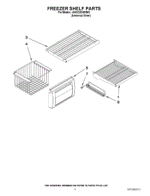 03 - Freezer Shelf Parts parts for Jenn-Air Refrigerator JS42CXDUDB02 / from AppliancePartsPros.com