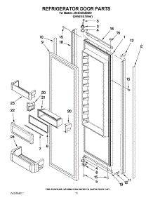 10 - Refrigerator Door Parts parts for Jenn-Air Refrigerator JS42CXDUDB02 / from AppliancePartsPros.com