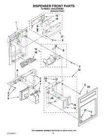 12 - Dispenser Front Parts parts for Jenn-Air Refrigerator JS42CXDUDB02 / from AppliancePartsPros.com
